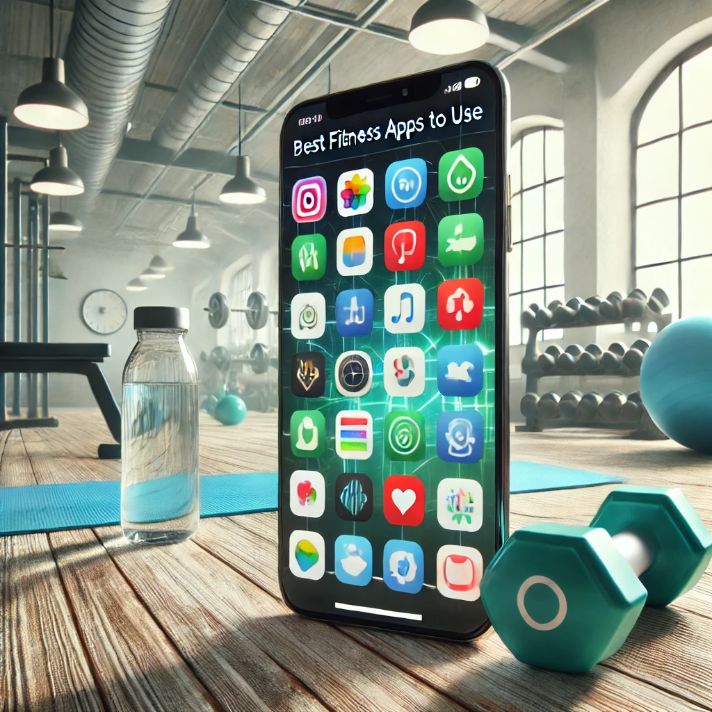 Best fitness apps to use displayed on a smartphone screen.