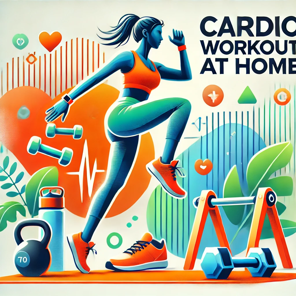 Engaging cardio workouts at home with vibrant fitness setup.