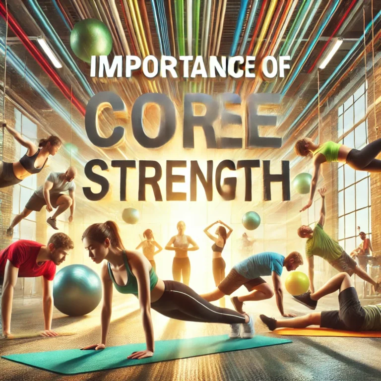 Importance of core strength with diverse exercises in a gym.