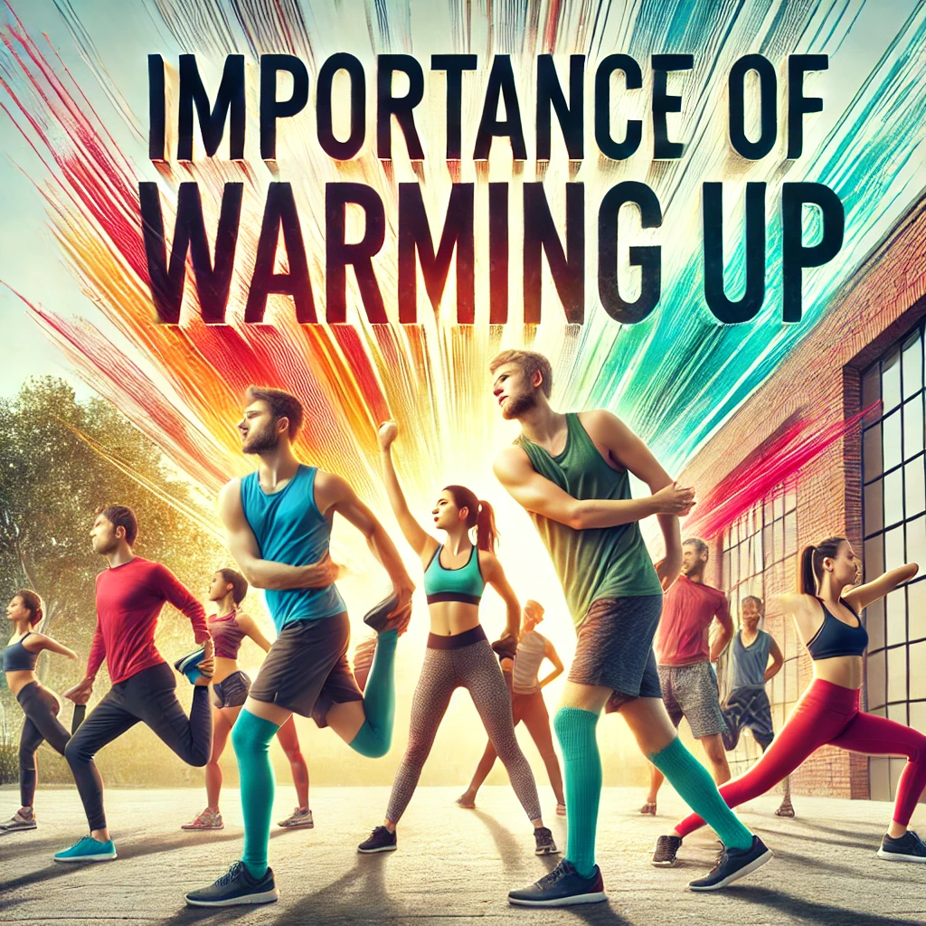 Importance of warming up with diverse individuals stretching.