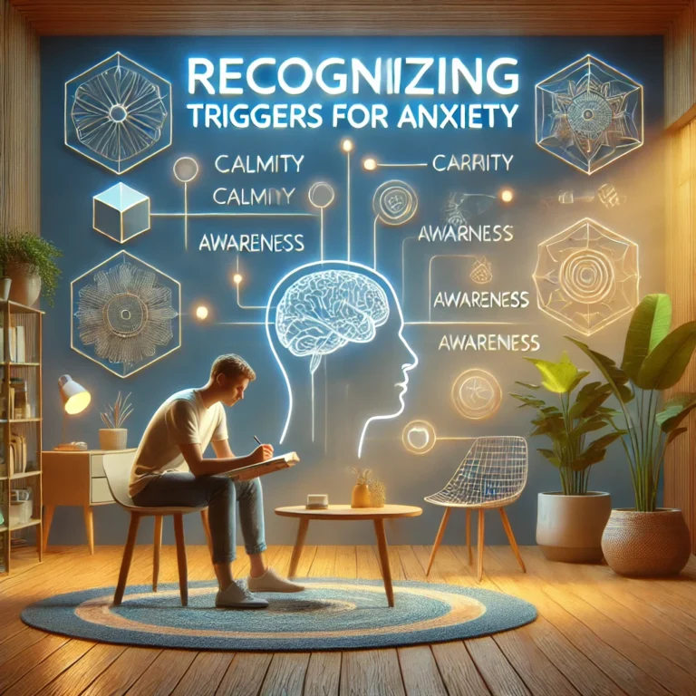 Recognizing triggers for anxiety showcasing awareness and clarity.